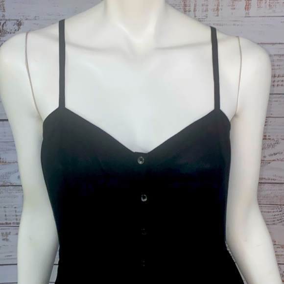 Express black romper with spaghetti straps and lace trim size medium - Picture 2 of 6